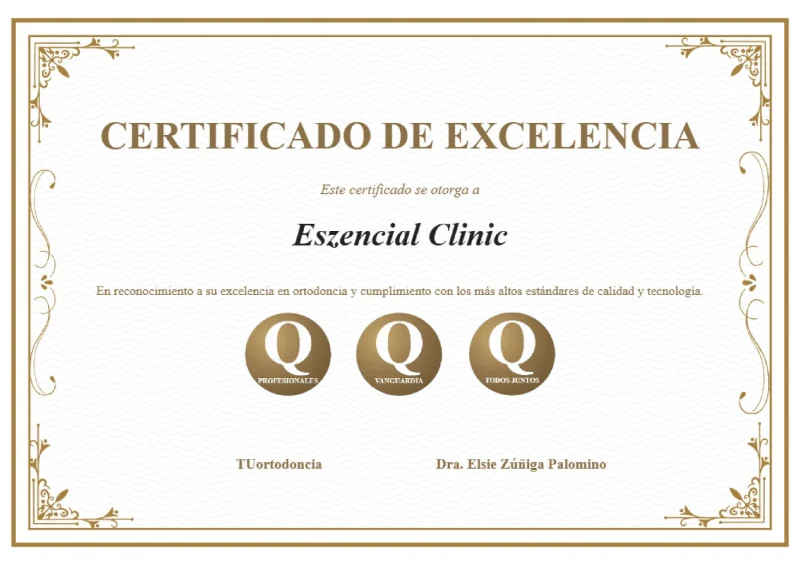 Diploma otorgado a Eszencial Clinic